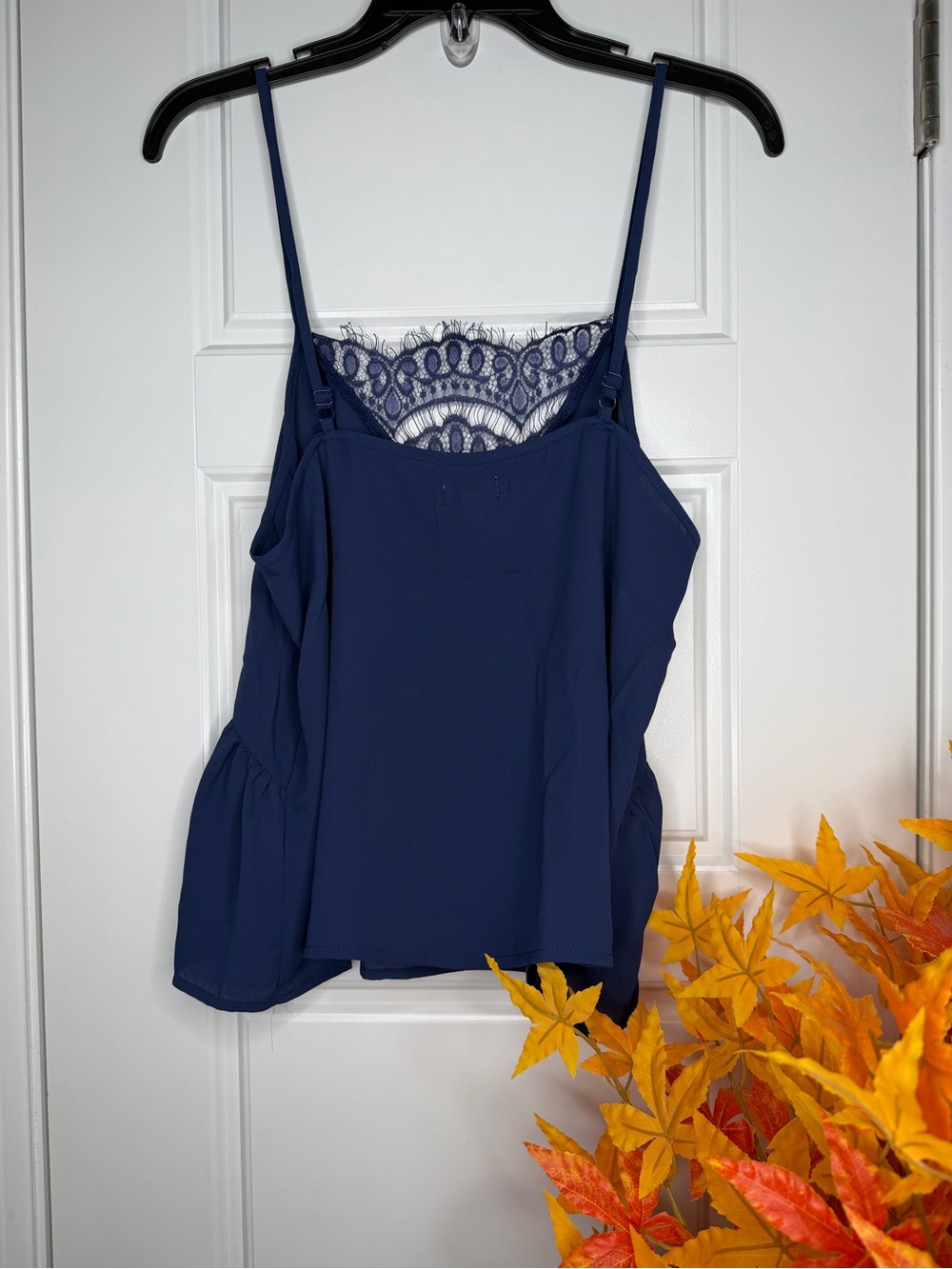 Love, Fire Navy Lace-Trim Spaghetti Strap Cami - Picture 2 of 2